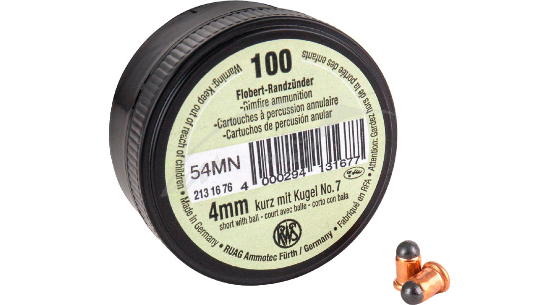 Патрон Флобера DYNAMIT Flobert Cartridges кал. 4 мм kurz (Short) куля - ball №7