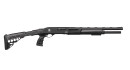 Помпова рушниця Huglu ATROX Standart Black Telescopic Stock кал.12/76