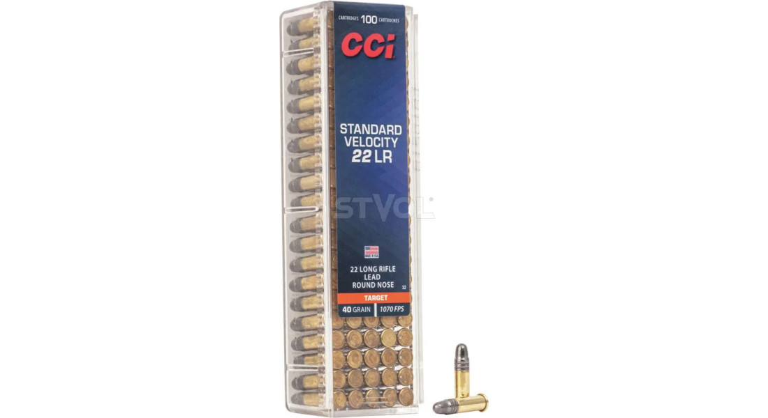 Патрон нарізний CCI Standart Velocity 22LR, LRN 40GR (2,6 г)