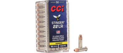 Патрон нарізний CCI STINGER 22LR, CPHP, 32GR (2,07 г)