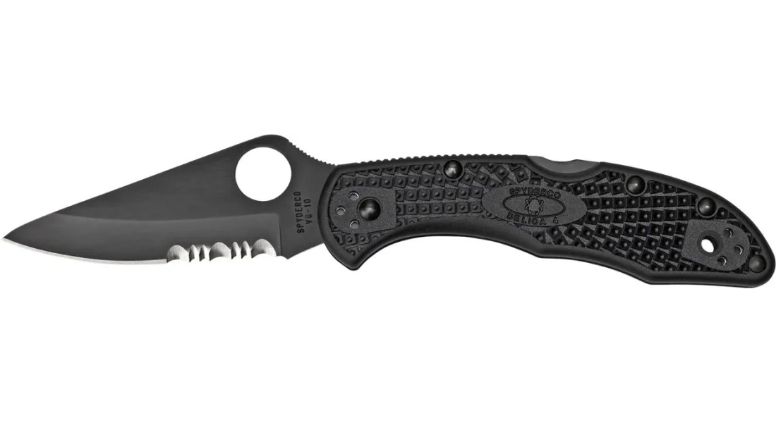 Ніж Spyderco Delica 4 Black Blade