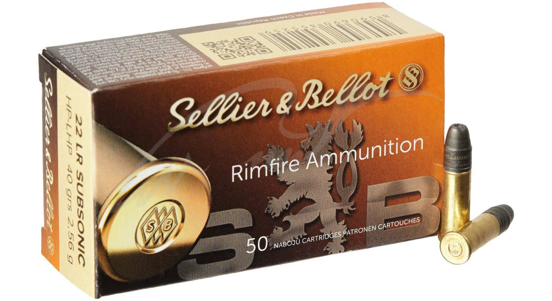 Патрон Sellier & Bellot Subsonic кал. 22 LR куля HP маса 2,56 гр/40 гран