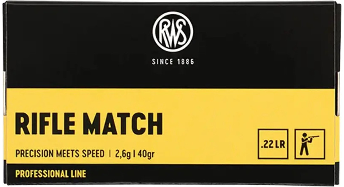 Патрон RUAG RWS Rifle Match кал. 22 LR куля LRN 40 гр (2.6 г)
