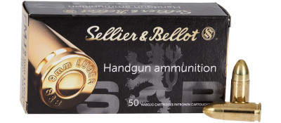 Патрон Sellier & Bellot кал. 9x19 мм куля FMJ маса 8 г/124 гр