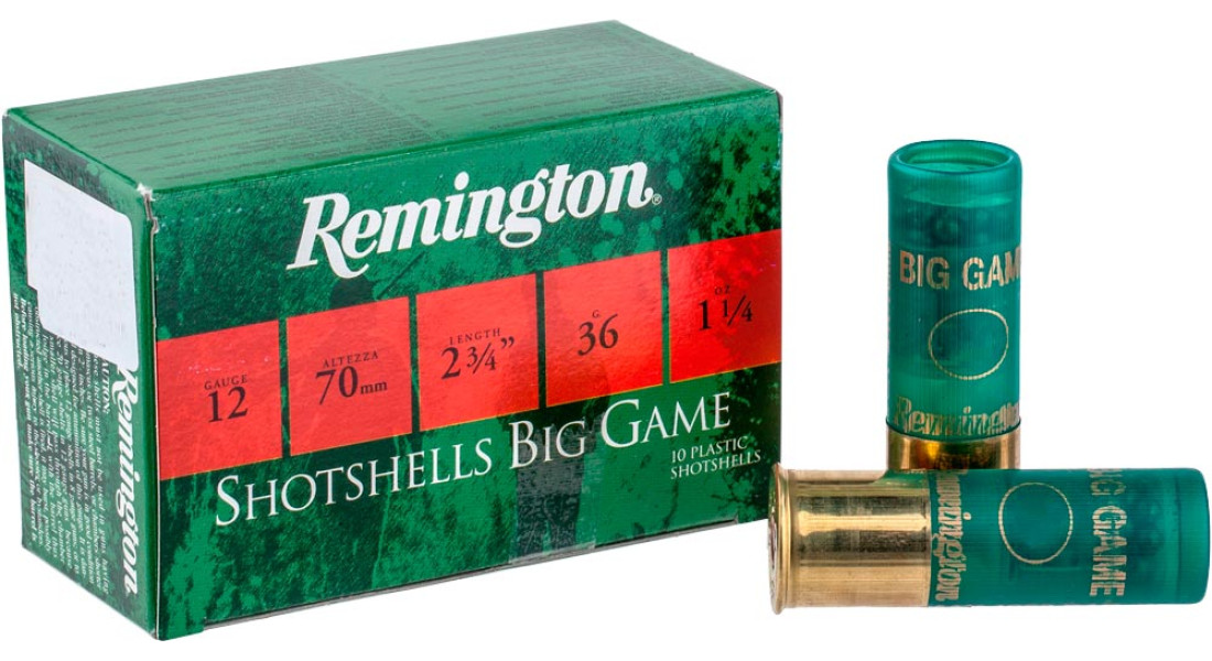 Патрон Remington Big Game кал. 12/70 дріб №3/0 (4,3 мм) наважка 36 г