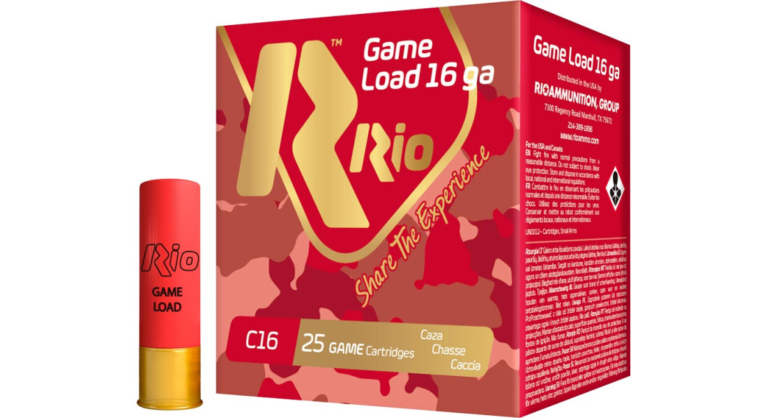 Патрон RIO Load Game C16 NEW (без контейнера) кал. 16/70 дріб №1 (4 мм) наважка 28 г