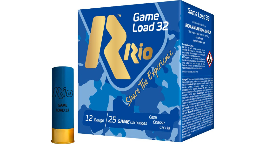Патрон RIO Load Game-32 FW NEW (без контейнера) кал. 12/70 дріб №3 (3.5 мм) наважка 32 г