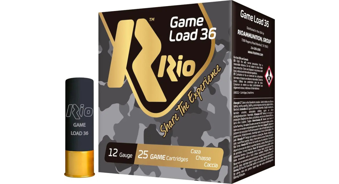 Патрон RIO Game Load-36 NEW кал. 12/70  дріб №3 (3.5 мм) наважка 36 г
