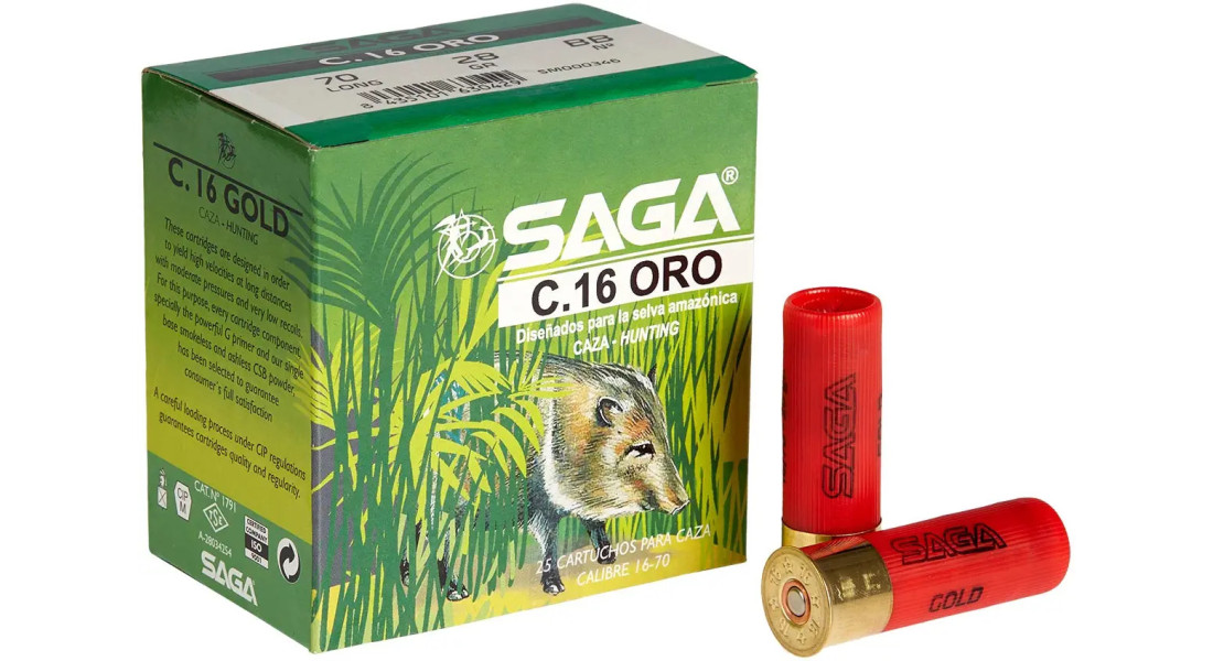 Патрон SAGA Gold Selva кал. 16/70 дробь №00 (4.5 мм) навеска 28 г