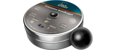 Кулі пневматичні H&N Rundkugel (чорні). Кал. 4.5 мм. Вага - 0.5 г, 500 шт/уп