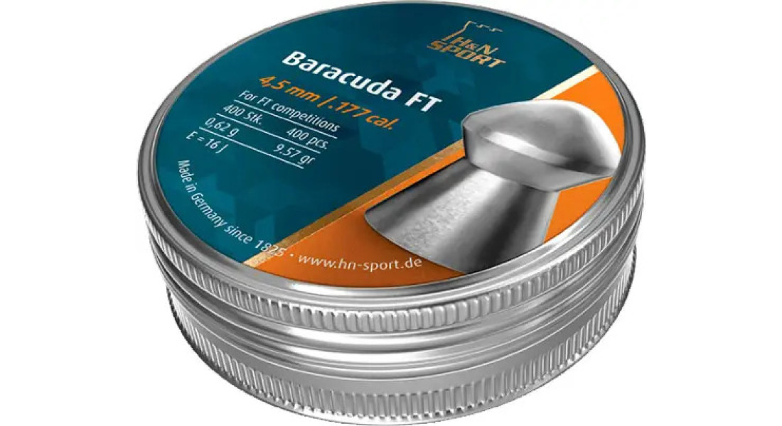 Кулі пневматичні H&N Baracuda FT кал. 4,5 мм 0,62 г (400 шт.)