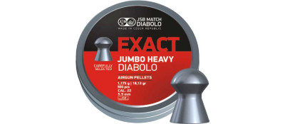 Кулі пневматичні JSB Diabolo Exact Jumbo Heavy. Кал. 5.52 мм. Вага - 1.17 г. 250 шт/уп