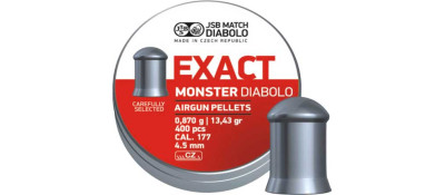 Кулі пневматичні JSB Diabolo Monster. Кал. 4.52 мм. Вага - 0.87 г. 400 шт/уп