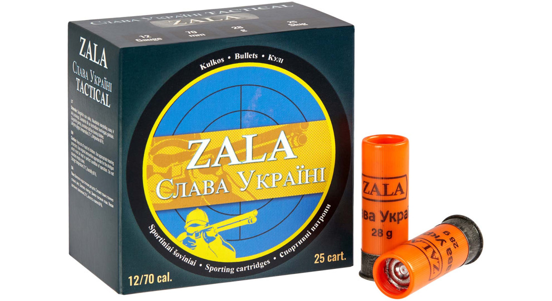 Патрон Zala Arms Slava Ukraini кал. 12/70 куля 28 г
