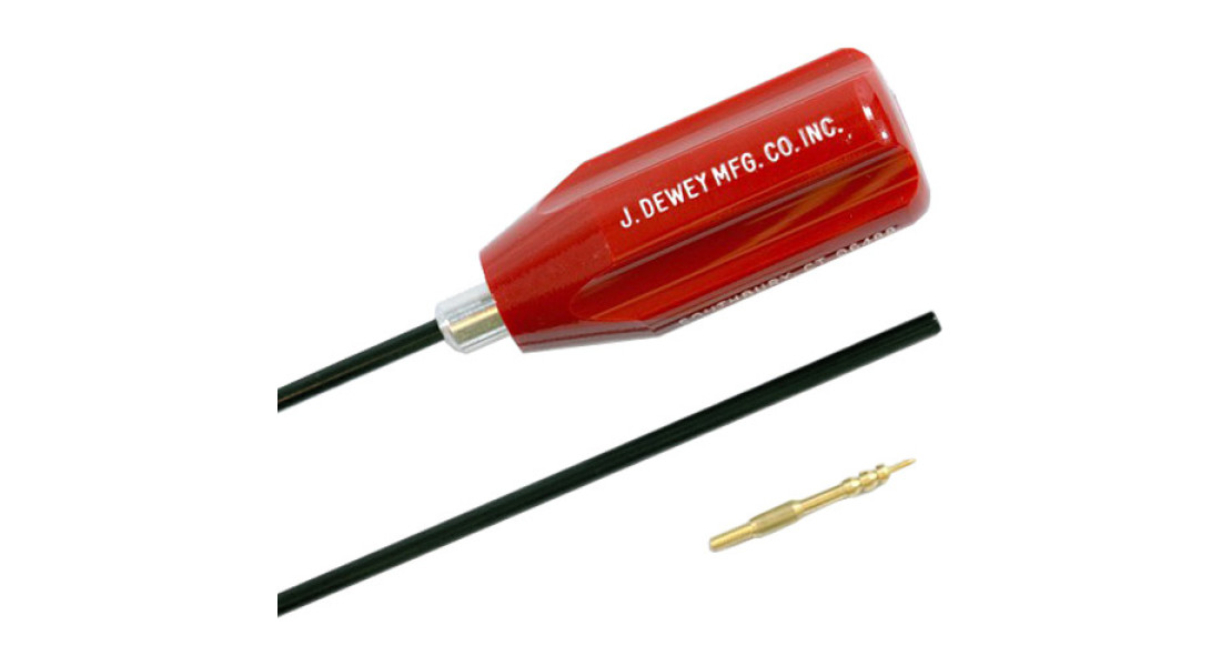 Шомпол Dewey кал .17. 63.5 см. 1/8 F. Сталь в обплетенні