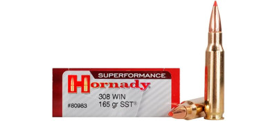 Патрон Hornady Superformance кал .308 Win куля SST маса 165 гр (10.7 г)