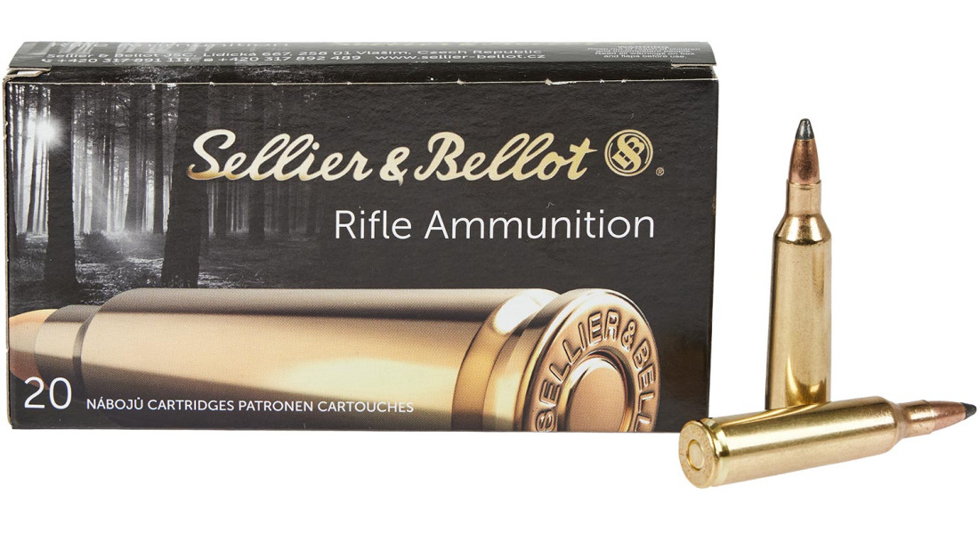 Патрон Sellier & Bellot кал. 22-250 Rem куля SP маса 3,6 г/ 55 гр