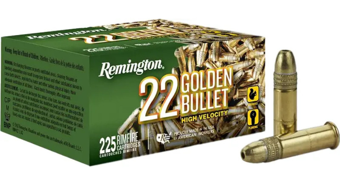Патрон Remington Golden Bullet High Velocity кал .22 LR куля HP маса 36 гр (2.3г)