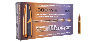 Патрон Blaser кал. 308 Win куля CDP маса 10,7 г/ 165 гран