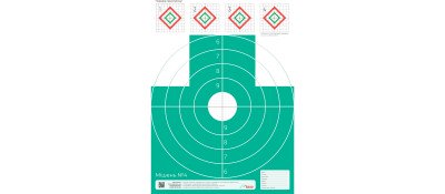 Мишень ИБИС № 4 зеленая с пристрелочными ромбами