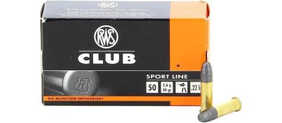 Патрон RUAG RWS Club кал. 22 LR куля RN маса 2.6 г/40 гран