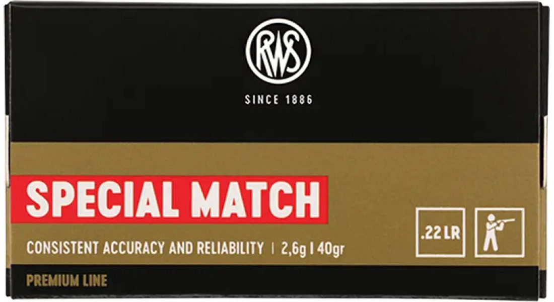 Патрон RUAG RWS Special Match кал. 22 LR пуля LRN 40 гр (2.6 г) 