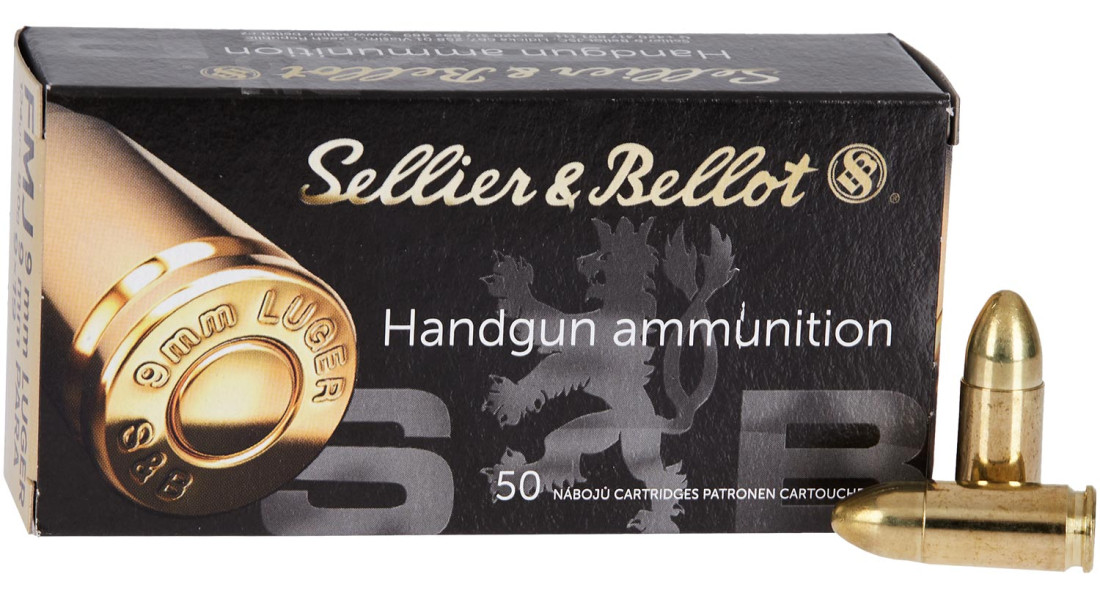 Патрон Sellier & Bellot кал. 9x19 мм пуля FMJ масса 8 г/124 гр 