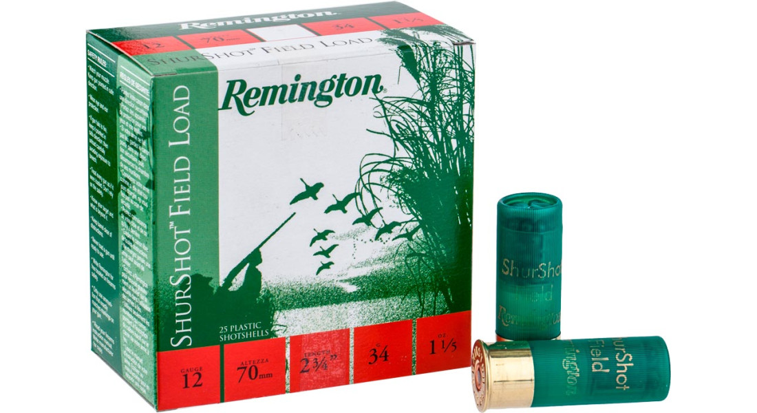 Патрон Remington Shurshot Field Load кал. 12/70 дробь №000 (4,3 мм) навеска 34 г