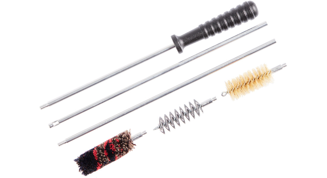 Набор для чистки 12 кал. MEGAline. Пластиковая коробка, алюминиевый шомпол