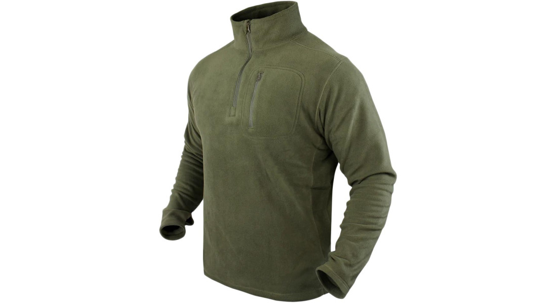 Кофта флисовая Condor-Clothing Quarter Zip Pullover. L. Olive drab