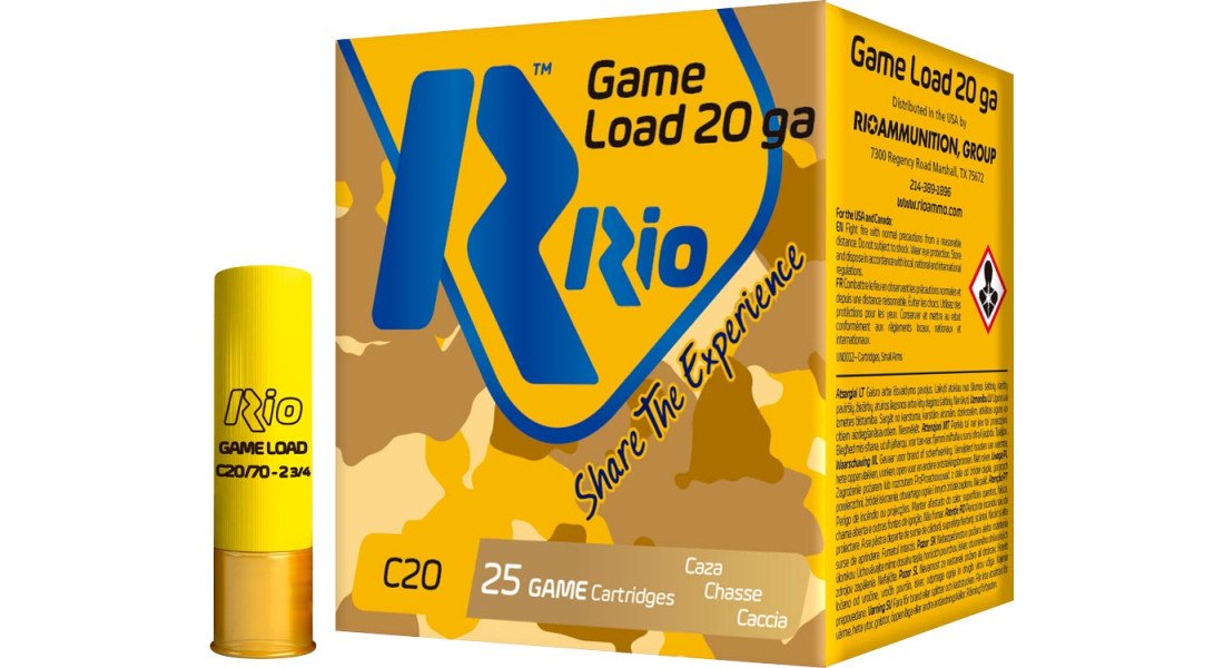 Патрон RIO Game Load C20 NEW кал. 20/70 дробь №9 (2 мм) навеска 25 г Патрон RIO Game Load C20 NEW кал. 20/70 дробь №9 (2 мм) навеска 25 г
