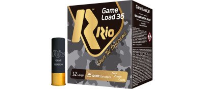 Патрон RIO Game Load-36 NEW кал. 12/70 дробь №4/0 (5 мм) навеска 36 г
