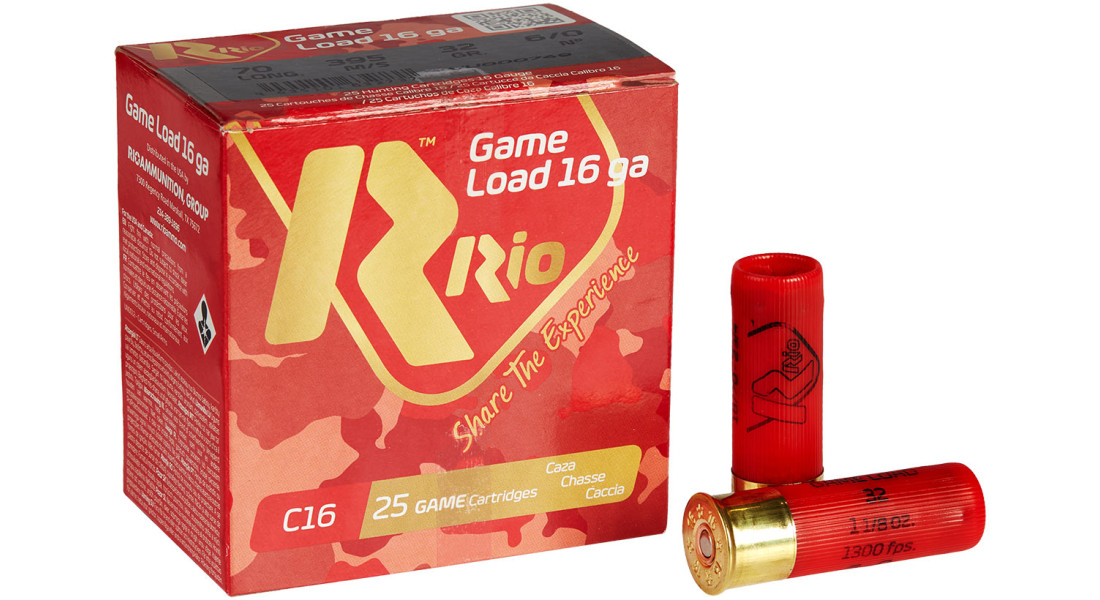 Патрон RIO Game Load C16 NEW кал. 16/70 дробь №00 (4.5 мм) навеска 28 г