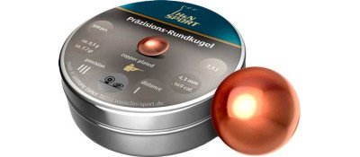 Кулі пневматичні H&N Rundkugel (золотисті). Кал. 4.5 мм. Вага - 0.5 г, 500 шт/уп