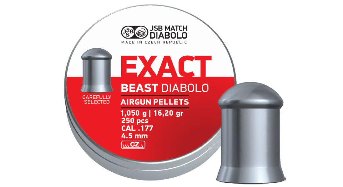 Пули пневматические JSB Diabolo Exact Beast. Кал. 4.52 мм. Вес - 1.05 г. 250 шт/уп