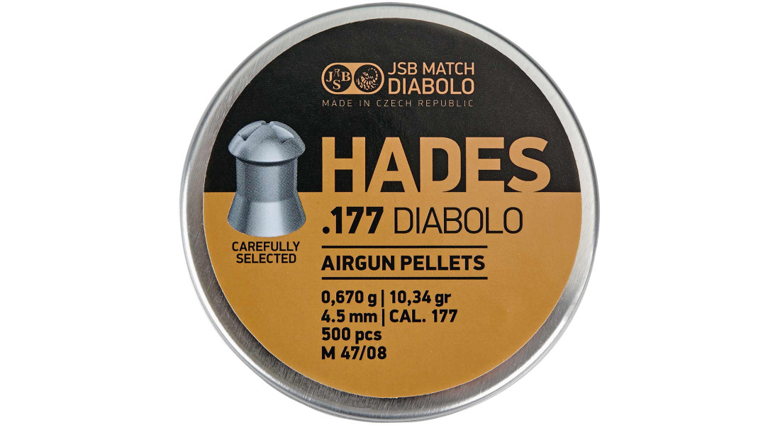 Кулі пневматичні JSB Diabolo Hades. Кал - 4.5 мм. Вага - 0.670 г. 500 шт/уп