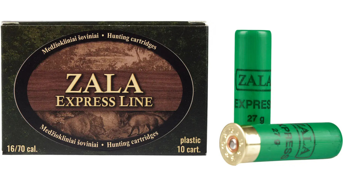 Патрон Zala Arms Express кал. 16/70 дробь № 2/0 (4,50 мм) навеска 27 г