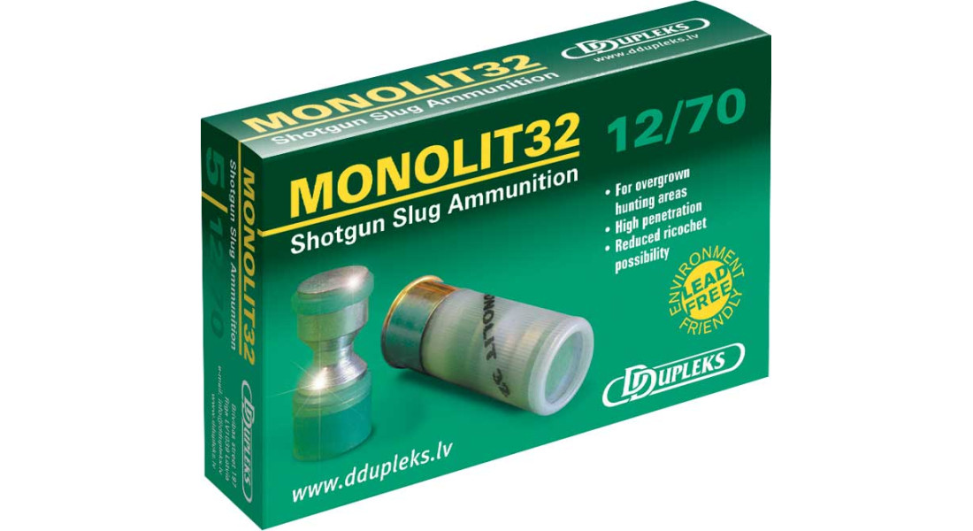 Патрон D Dupleks Monolit 32 кал. 12/70 куля Monolit маса 32 г