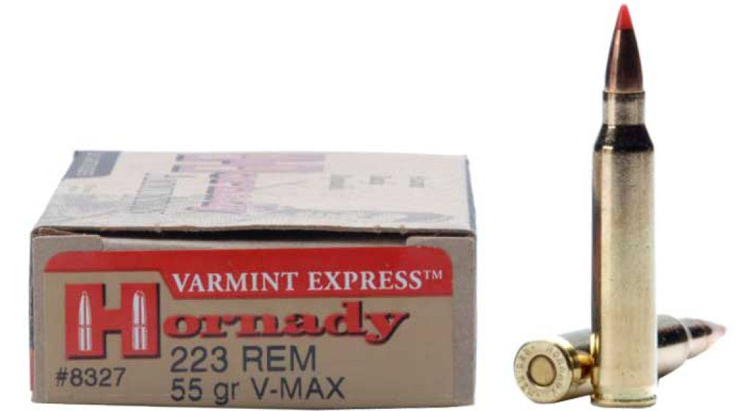 Патрон Hornady Varmint Express кал. .223 Rem пуля V-Max масса 3,6 г/55 гран