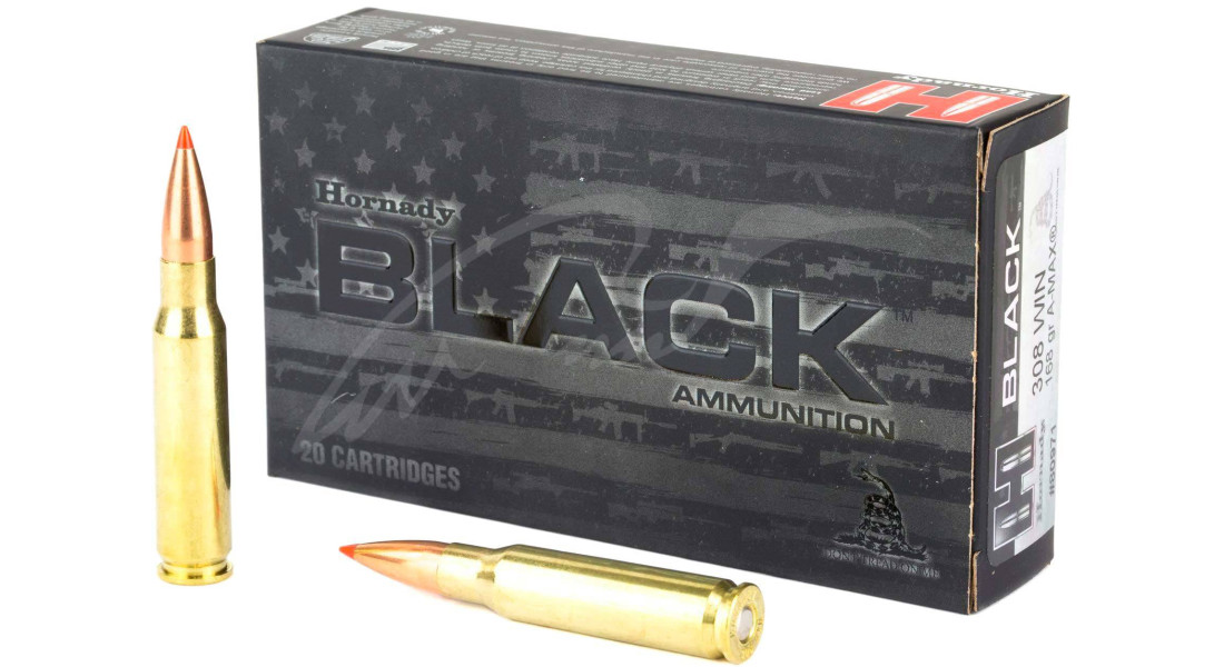 Патрон Hornady Black кал .308 Win пуля A-Max масса 168 гр (10.9 г)