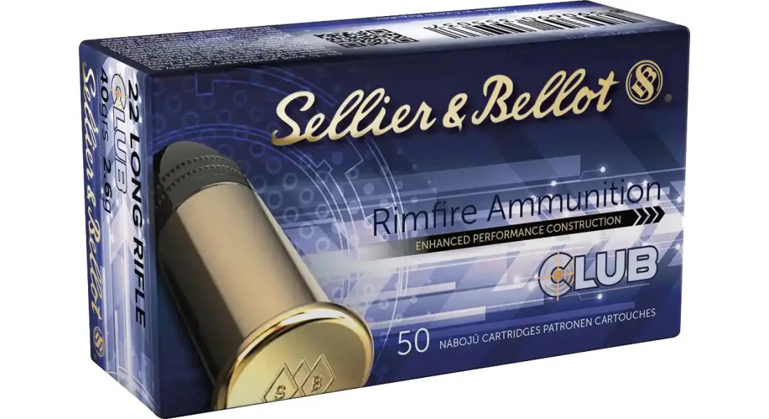 Патрон Sellier & Bellot Club кал. 22 LR пуля LRN масса 2.6 г/40 гр