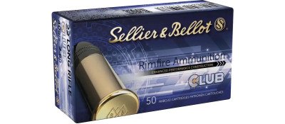 Патрон Sellier & Bellot Club кал. 22 LR куля LRN маса 2.6 г/40 гр