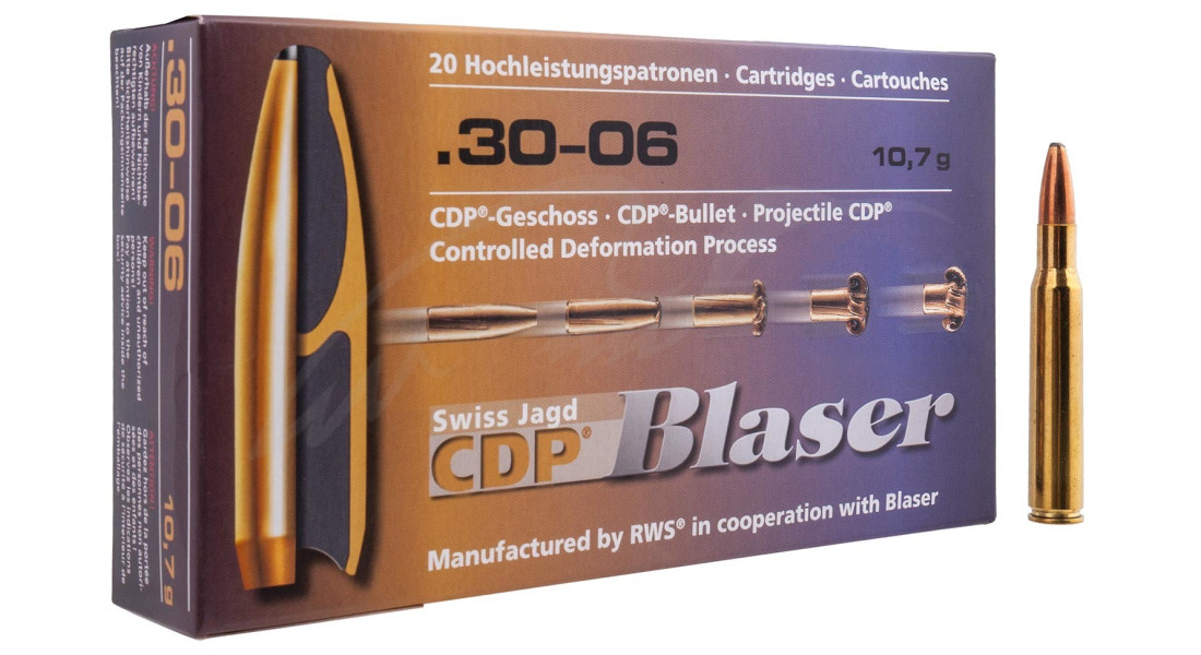 Патрон Blaser кал. 30-06 куля CDP маса 10,7 г/ 165 гран