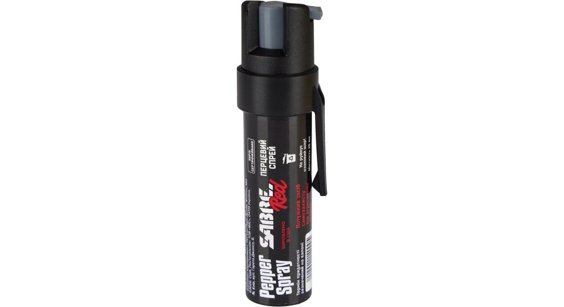 Газовый баллончик Sabre Red Compact конус с клипсой