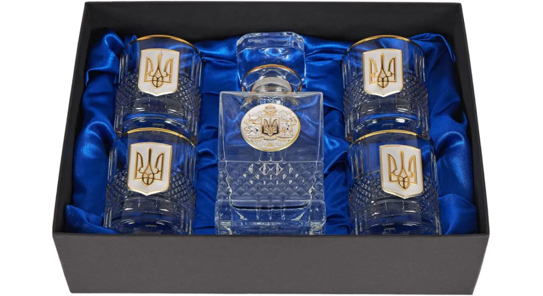 Подарочный набор стаканов Boss Crystal "Гербовый с трезубцем"