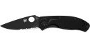 Нож Spyderco Tenacious Black полусеррейтор