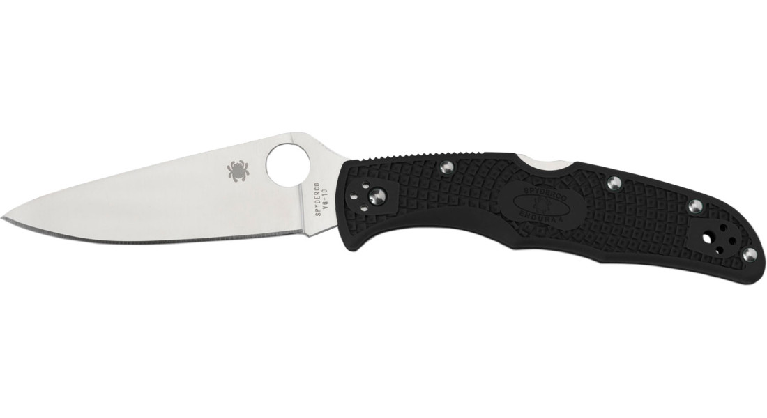 Ніж Spyderco Endura4 Black FRN flat ground