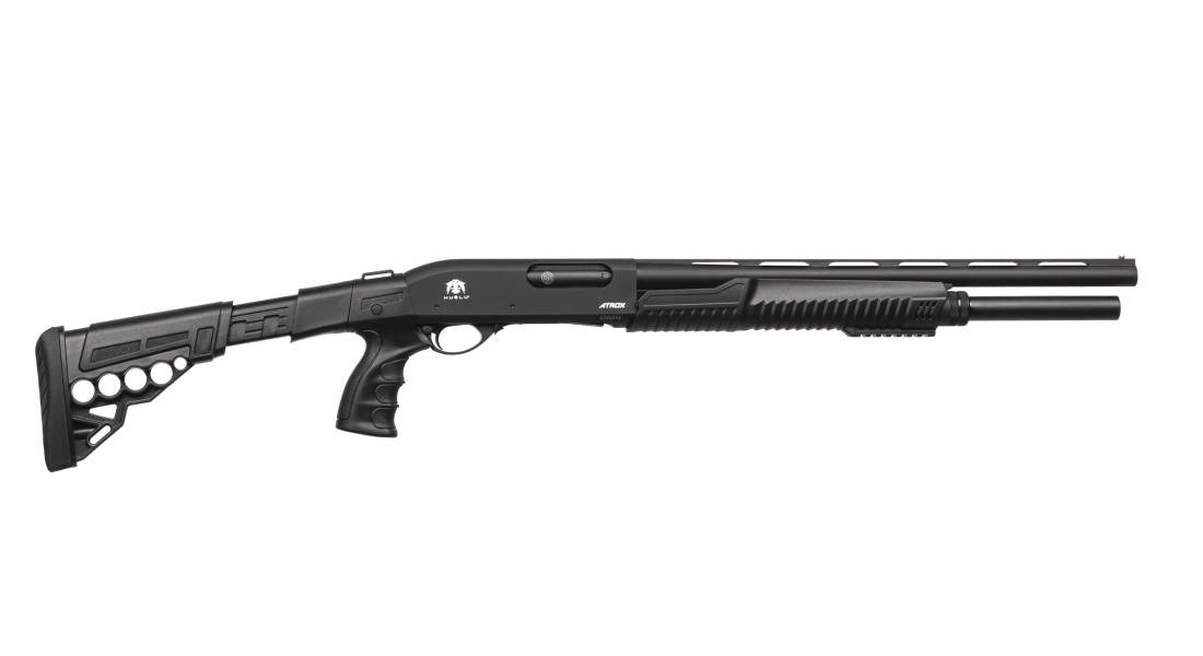 Помповое ружье Huglu ATROX Standart Black Telescopic Stock кал.12/76