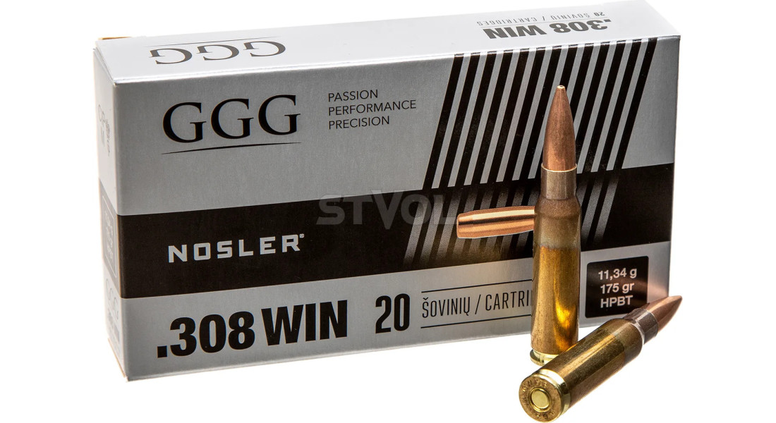 Патрон нарезной GGG k.308 Win, HPBT, 175gr 
