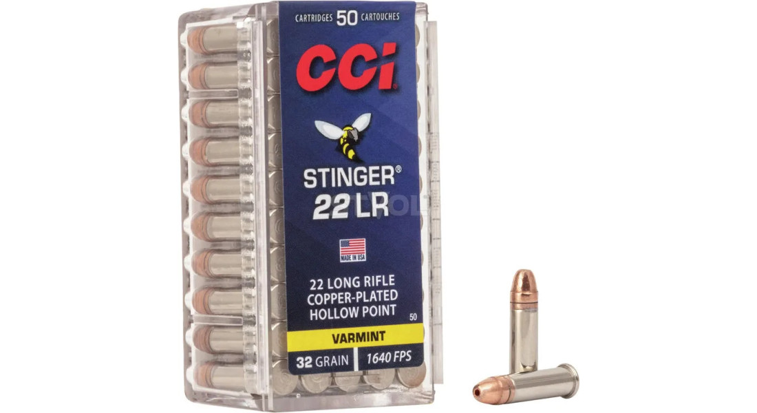 Патрон нарізний CCI STINGER 22LR, CPHP, 32GR (2,07 г) Патрон нарізний CCI STINGER 22LR, CPHP, 32GR (2,07 г)